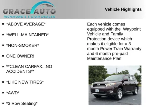 Photos of 2013 Toyota Highlander SE for sale in Richmond, VA at Grace Auto Sales