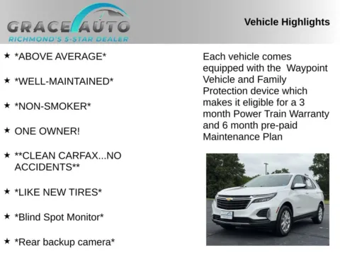 Photos of 2022 Chevrolet Equinox LT for sale in Richmond, VA at Grace Auto Sales