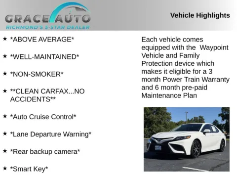 Photos of 2021 Toyota Camry SE for sale in Richmond, VA at Grace Auto Sales
