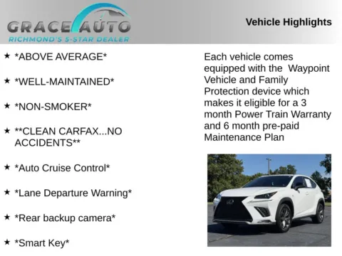 Photos of 2020 Lexus NX 300 F Sport for sale in Richmond, VA at Grace Auto Sales