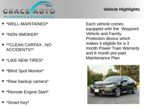Photos of 2018 Honda Civic EX for sale in Richmond, VA at Grace Auto Sales