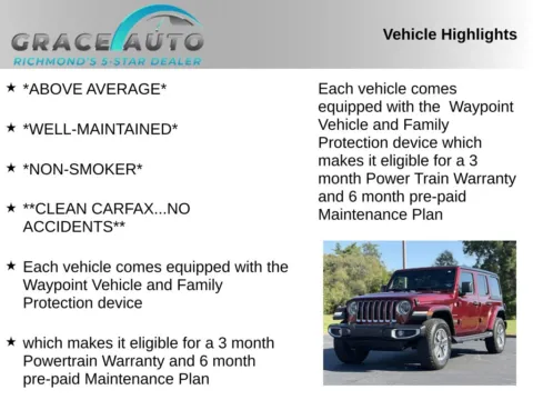 Photos of 2021 Jeep Wrangler Unlimited Sahara for sale in Richmond, VA at Grace Auto Sales