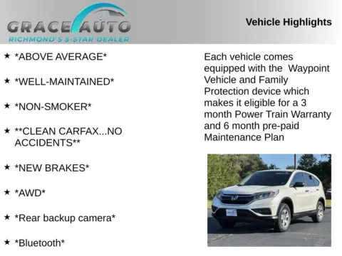 Photos of 2016 Honda CR-V LX for sale in Richmond, VA at Grace Auto Sales