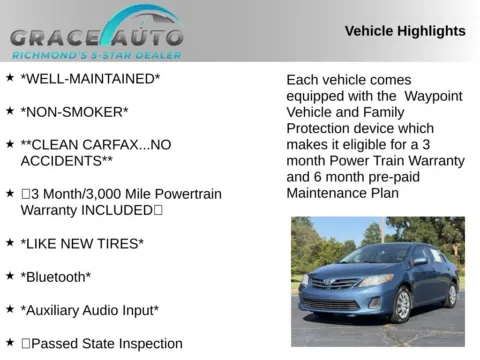 Photos of 2013 Toyota Corolla LE for sale in Richmond, VA at Grace Auto Sales