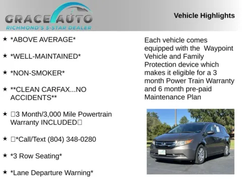 Photos of 2016 Honda Odyssey EX-L for sale in Richmond, VA at Grace Auto Sales