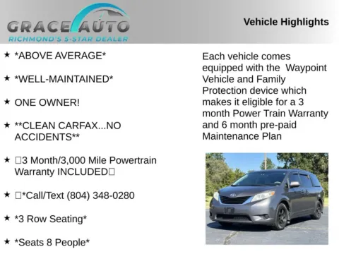 Photos of 2014 Toyota Sienna LE for sale in Richmond, VA at Grace Auto Sales