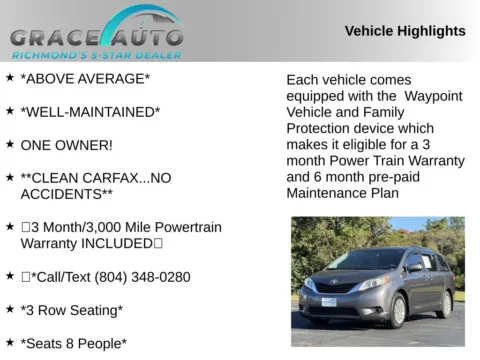 Photos of 2014 Toyota Sienna LE for sale in Richmond, VA at Grace Auto Sales