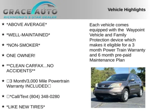 Photos of 2010 Honda CR-V EX for sale in Richmond, VA at Grace Auto Sales