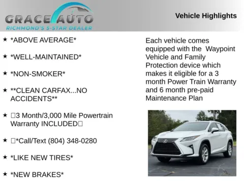 Photos of 2016 Lexus RX 350 for sale in Richmond, VA at Grace Auto Sales