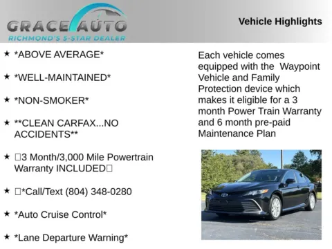 Photos of 2023 Toyota Camry LE for sale in Richmond, VA at Grace Auto Sales