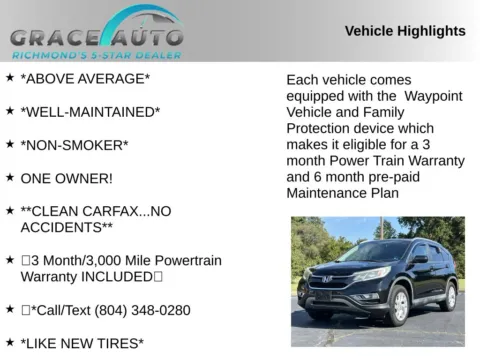 Photos of 2015 Honda CR-V EX-L for sale in Richmond, VA at Grace Auto Sales