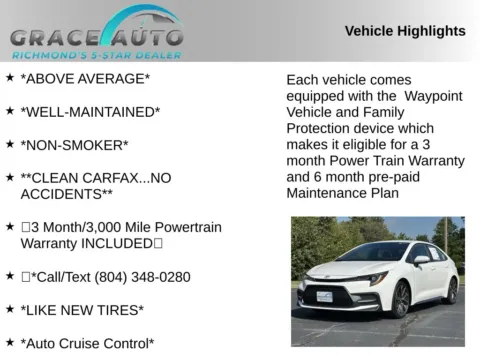 Photos of 2022 Toyota Corolla SE for sale in Richmond, VA at Grace Auto Sales