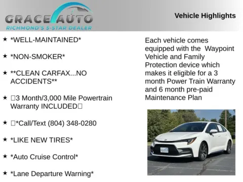 Photos of 2022 Toyota Corolla SE for sale in Richmond, VA at Grace Auto Sales