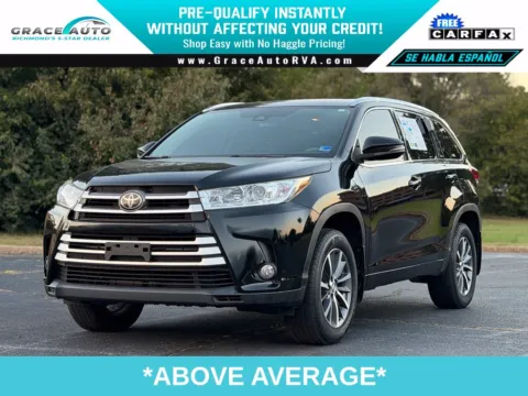 Black 2017 Toyota Highlander XLE for sale in Richmond, VA