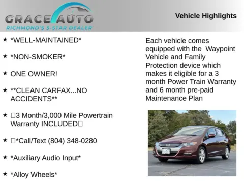 Photos of 2011 Honda Insight EX for sale in Richmond, VA at Grace Auto Sales