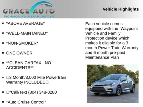 Photos of 2023 Toyota Corolla SE for sale in Richmond, VA at Grace Auto Sales