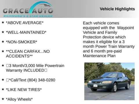 Photos of 1998 Toyota Camry LE for sale in Richmond, VA at Grace Auto Sales