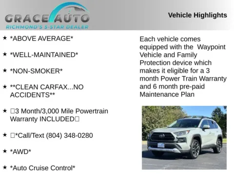 Photos of 2019 Toyota RAV4 Adventure for sale in Richmond, VA at Grace Auto Sales