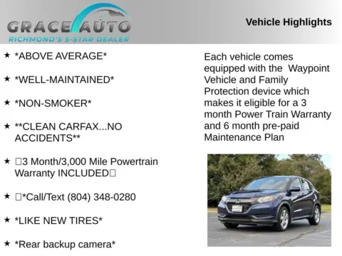 Photos of 2016 Honda HR-V LX for sale in Richmond, VA at Grace Auto Sales