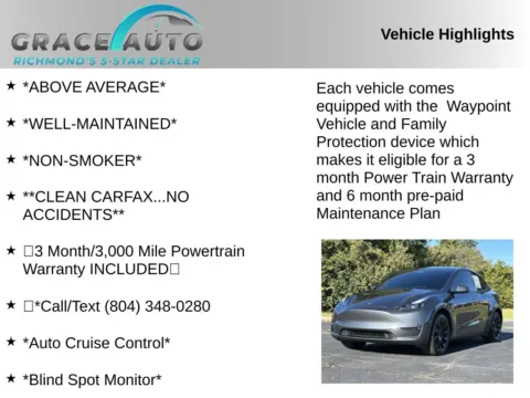 Photos of 2023 Tesla Model Y Standard Range for sale in Richmond, VA at Grace Auto Sales