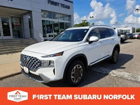 White 2023 Hyundai Santa Fe Hybrid Blue for sale in Norfolk, VA