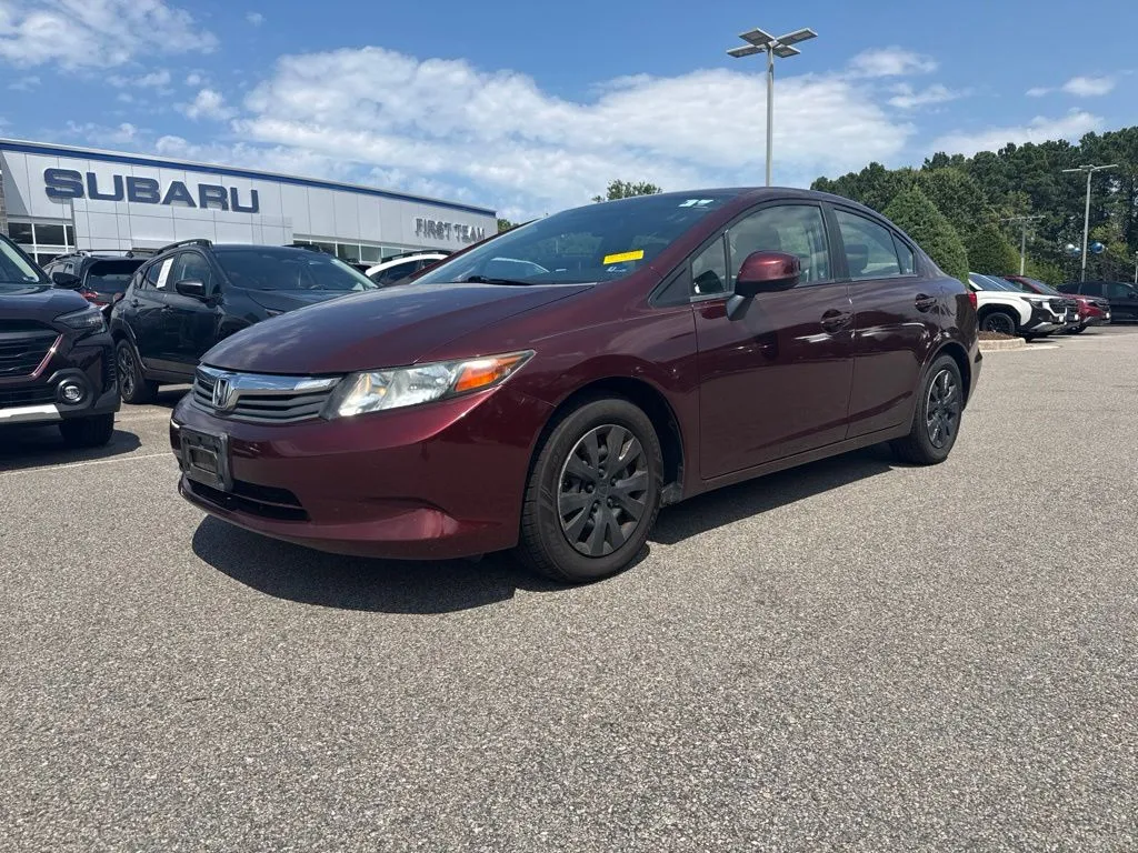 Red 2012 Honda Civic LX for sale in Suffolk, VA