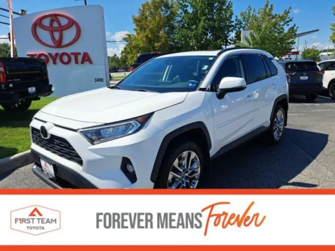 White 2020 Toyota RAV4 XLE Premium for sale in Chesapeake, VA