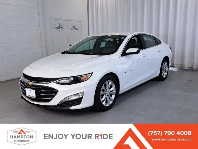 White 2021 Chevrolet Malibu LT for sale in Hampton, VA