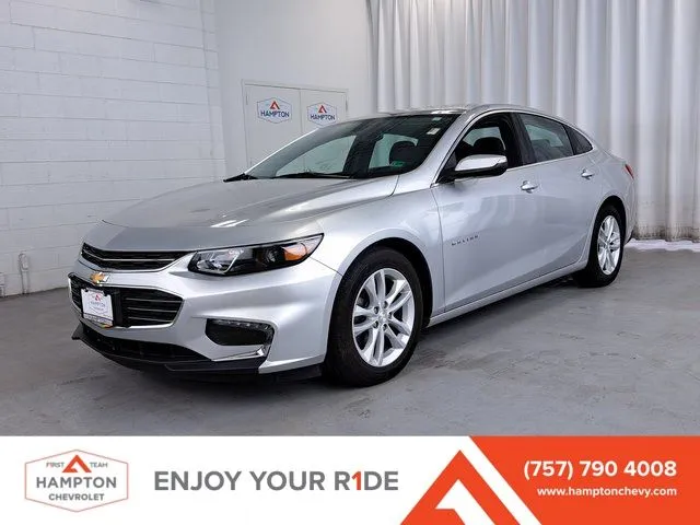 Silver 2017 Chevrolet Malibu LT for sale in Hampton, VA