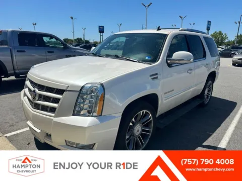 White 2013 Cadillac Escalade Premium for sale in Hampton, VA