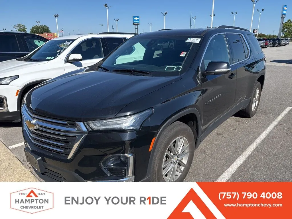 Black 2023 Chevrolet Traverse LT for sale in Hampton, VA