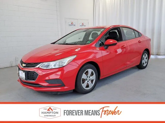 Red 2017 Chevrolet Cruze LS for sale in Hampton, VA
