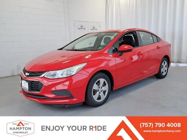 Red 2017 Chevrolet Cruze LS for sale in Hampton, VA