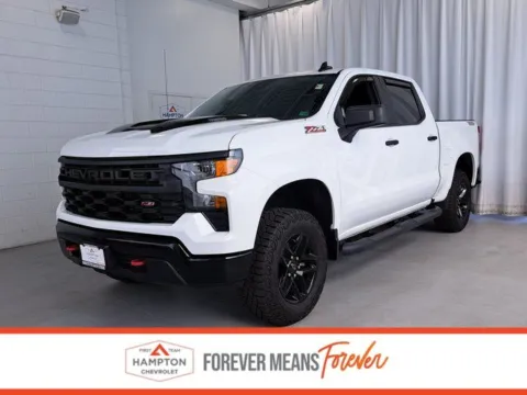 White 2025 Chevrolet Silverado 1500 Custom Trail Boss for sale in Hampton, VA