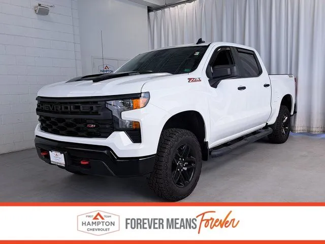 White 2025 Chevrolet Silverado 1500 Custom Trail Boss for sale in Hampton, VA