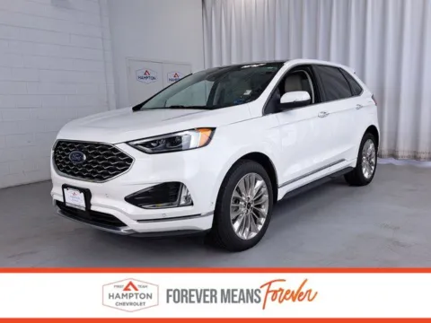 White 2024 Ford Edge Titanium for sale in Hampton, VA