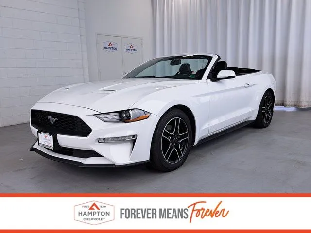 White 2020 Ford Mustang EcoBoost Premium for sale in Hampton, VA