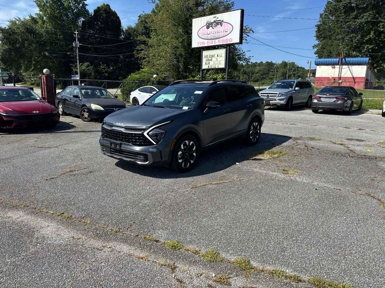 Gray 2024 Kia Sportage Plug-In Hybrid X-Line Prestige for sale in Lithia Springs, GA