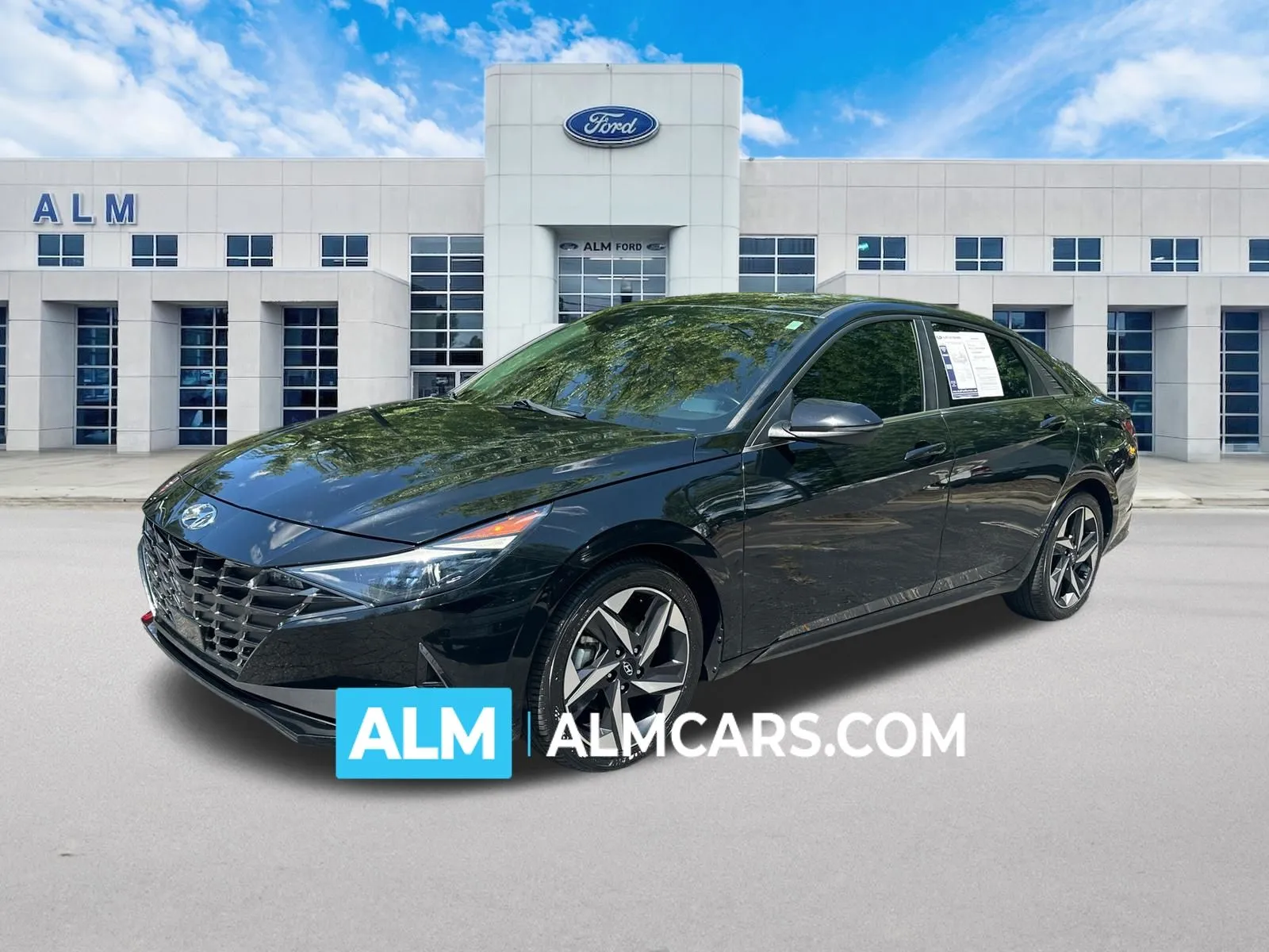 Black 2021 Hyundai Elantra Hybrid Limited for sale in Marietta, GA