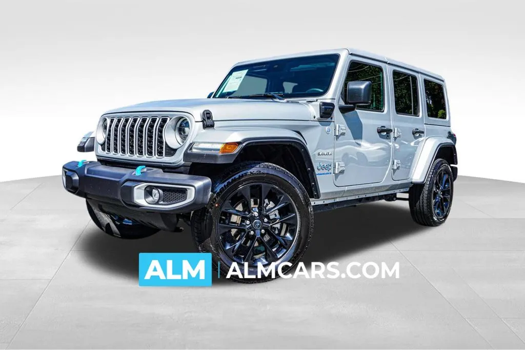 Silver 2024 Jeep Wrangler Sahara 4xe for sale in Marietta, GA