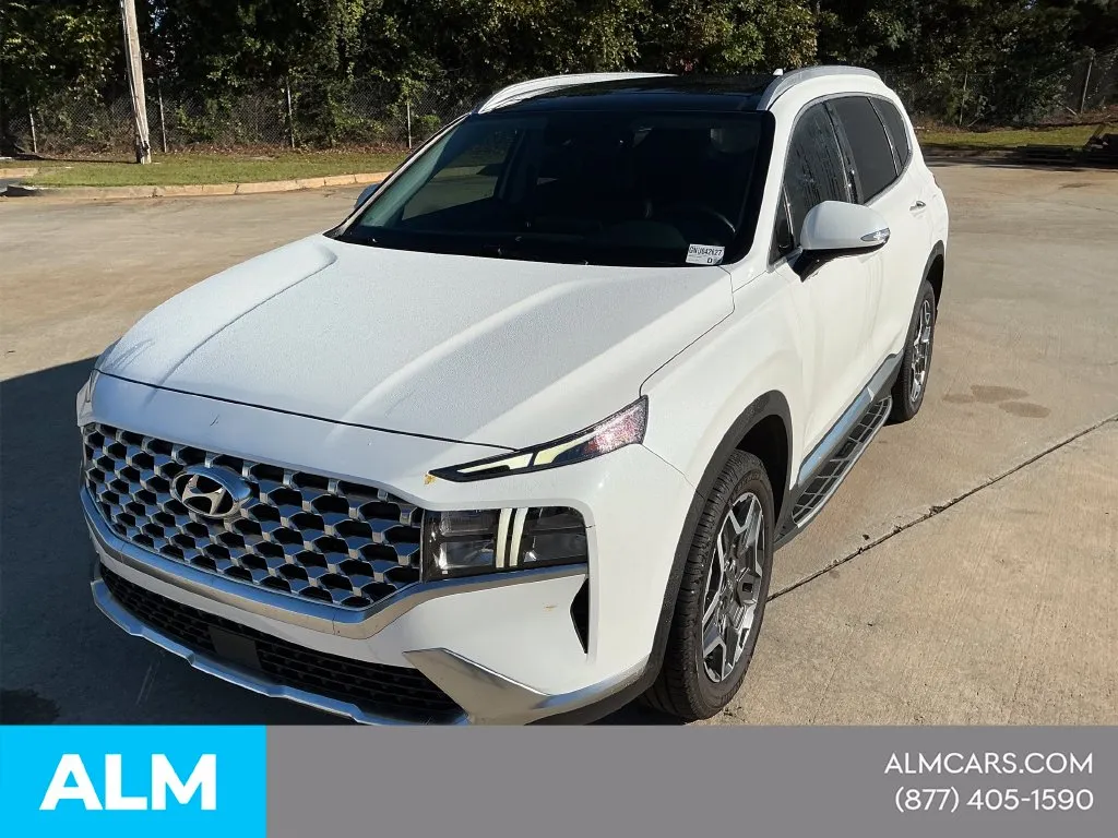 White 2022 Hyundai Santa Fe Hybrid SEL Premium for sale in Morrow, GA