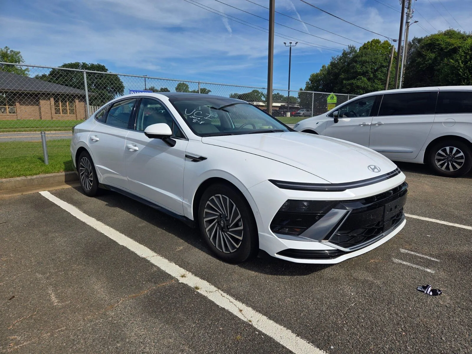 White 2024 Hyundai Sonata Hybrid Limited for sale in Warner Robins, GA