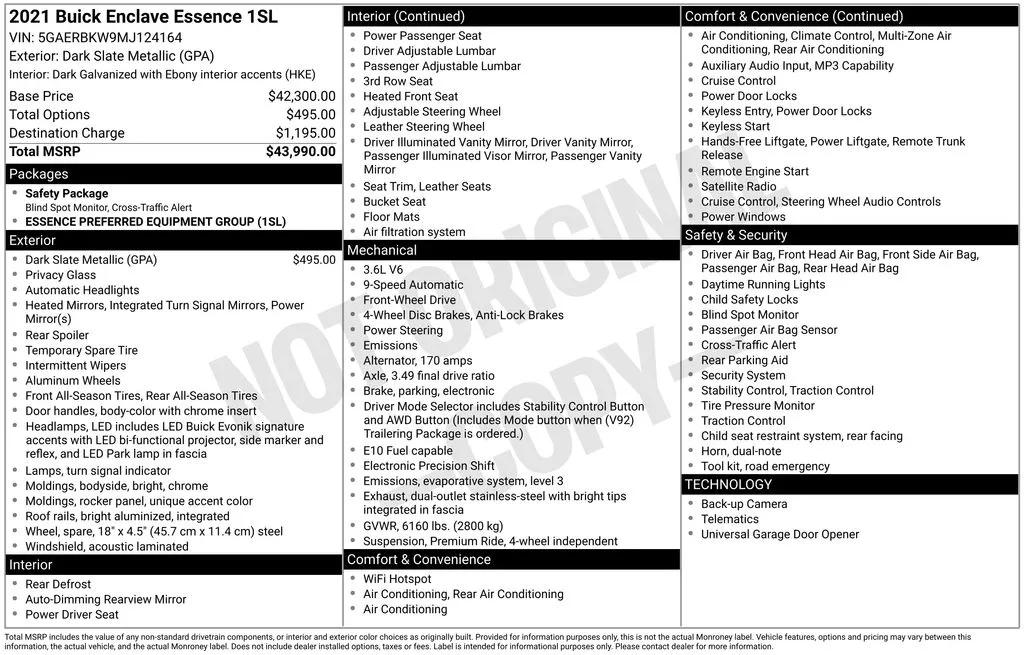 2021 Buick Enclave Essence for sale in Pensacola, FL