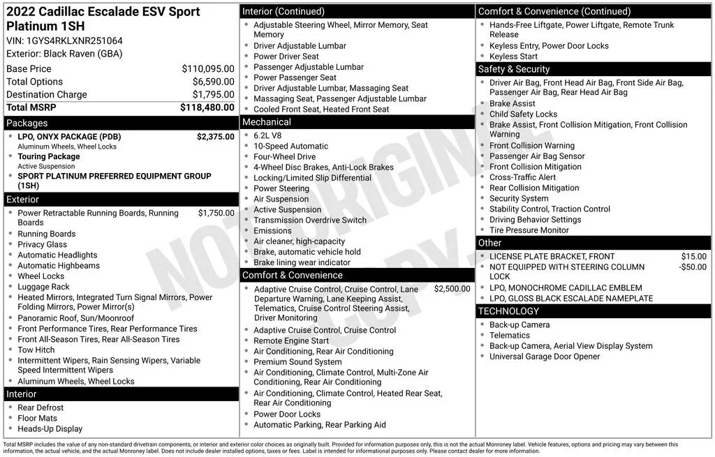 2022 Cadillac Escalade ESV Sport Platinum for sale in Pensacola, FL