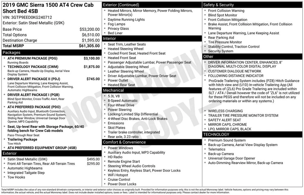 2019 GMC Sierra 1500 AT4 for sale in Pensacola, FL