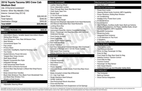 Silver 2016 Toyota Tacoma SR5 for sale in Pensacola, FL