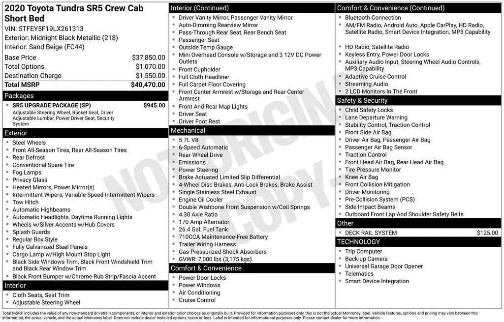 2020 Toyota Tundra SR5 for sale in Pensacola, FL