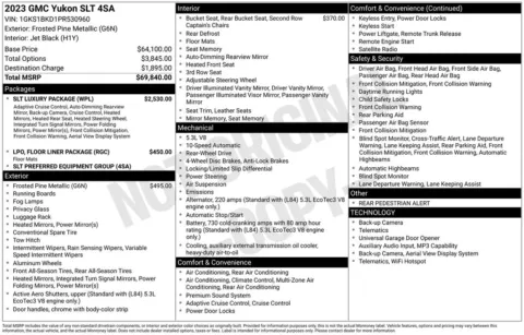 Another view of 2023 GMC Yukon SLT for sale in Pensacola, FL at Pensacola Used Cars