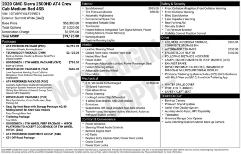 White 2020 GMC Sierra 2500HD AT4 for sale in Pensacola, FL