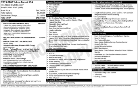 Black 2019 GMC Yukon Denali for sale in Pensacola, FL